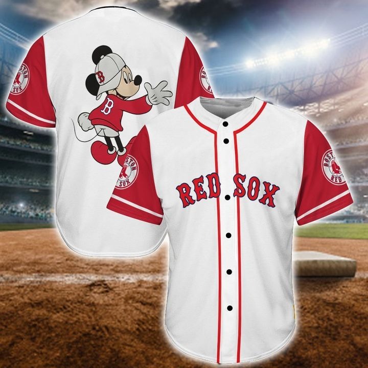 Mickey Boston Red Sox Baseball Jersey Shirt – Hothot 180821
