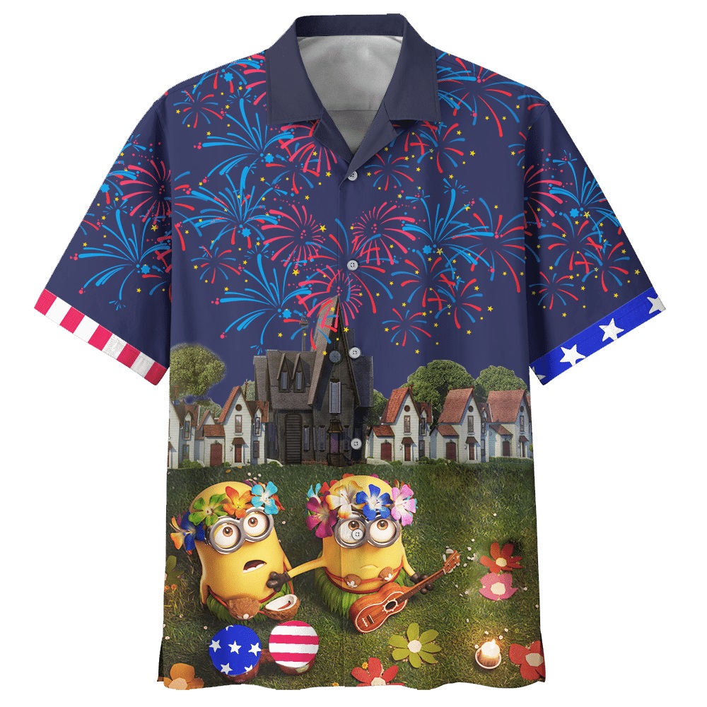 Minion independence day hawaiian shirt - Picture 1