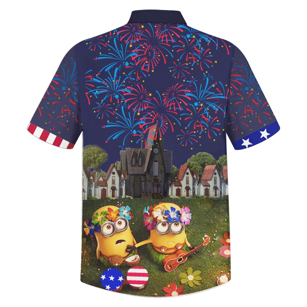 Minion independence day hawaiian shirt - Picture 2
