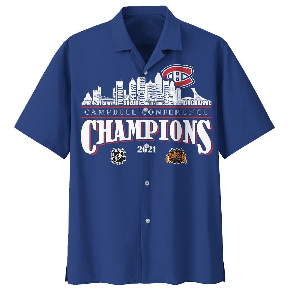 Montreal Canadiens Campbell conference champions 2021 hawaiian shirt - Picture 1
