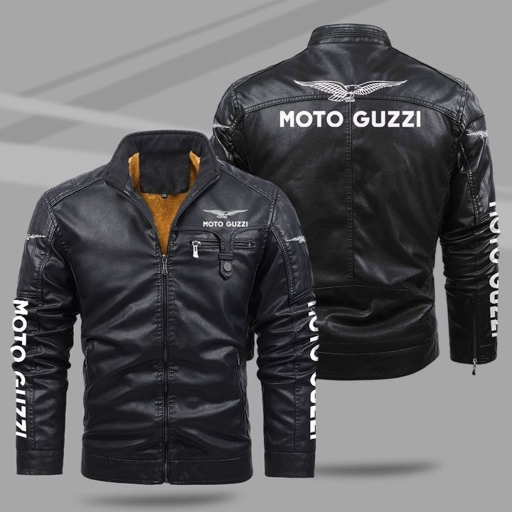 Motor Guzzi Fleece Leather Jacket