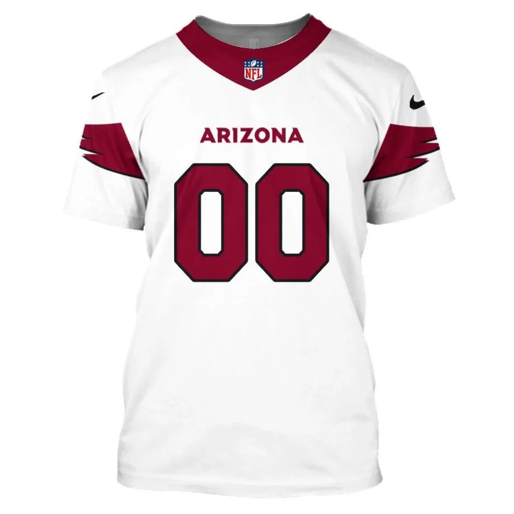 NFL Arizona Cardinals Custom Name Number 3D Full Print Shirt 5