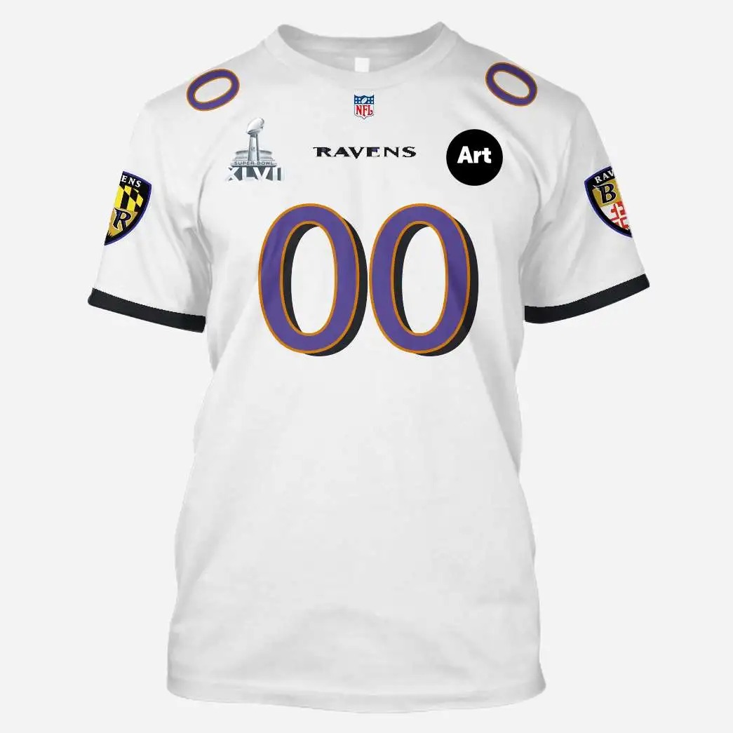 NFL Baltimore Ravens Custom Name Number 3D Full Print Shirt 5