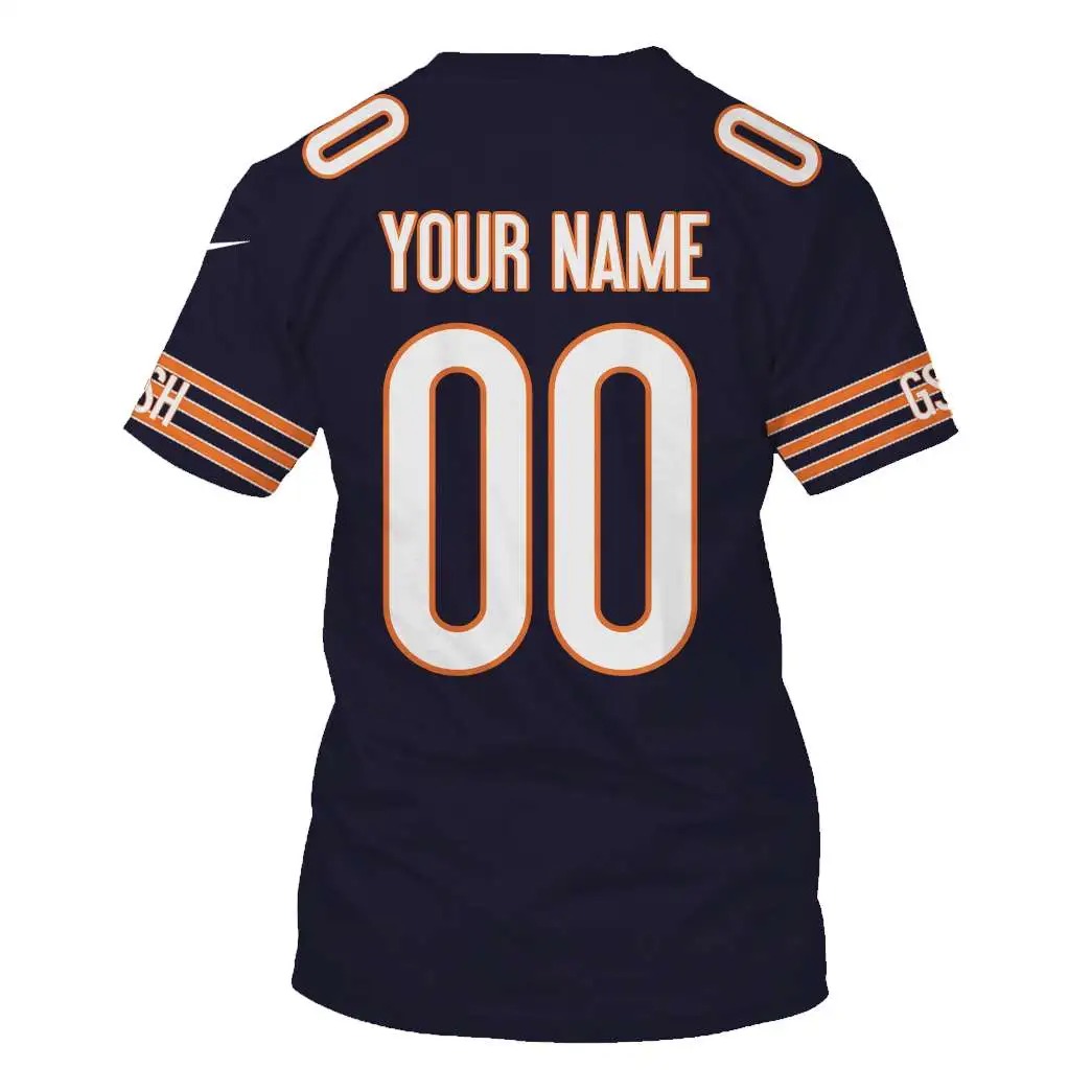 NFL Chicago Bears Custom Name Number 3D Full Print Shirt 6