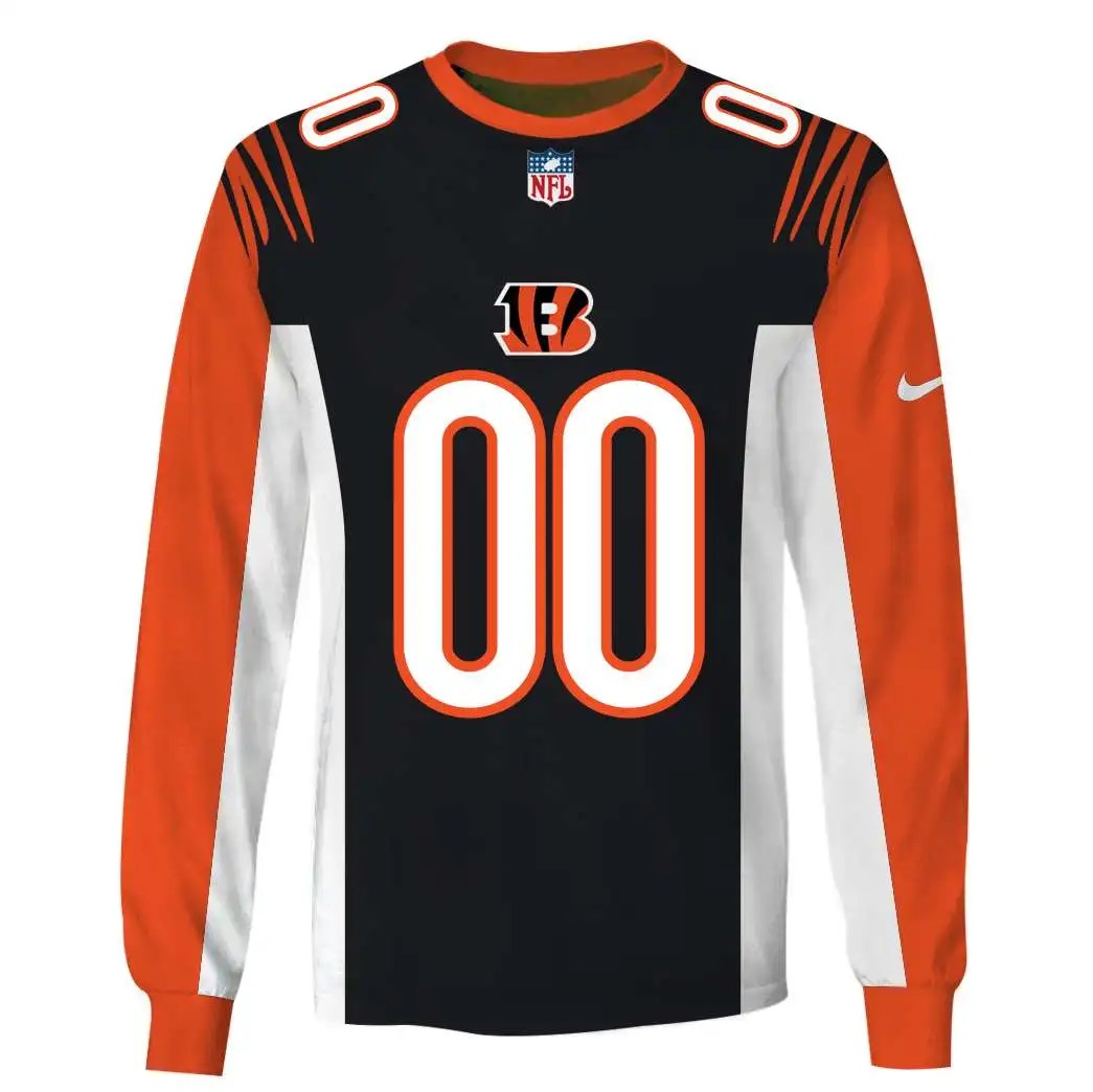 NFL Cincinnati Bengals Custom Name Number 3D Full Print Shirt 3