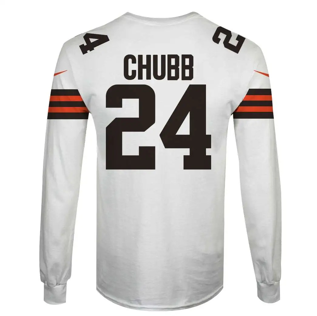 NFL Cleveland Browns Custom Name Number 3D Full Print Shirt 4