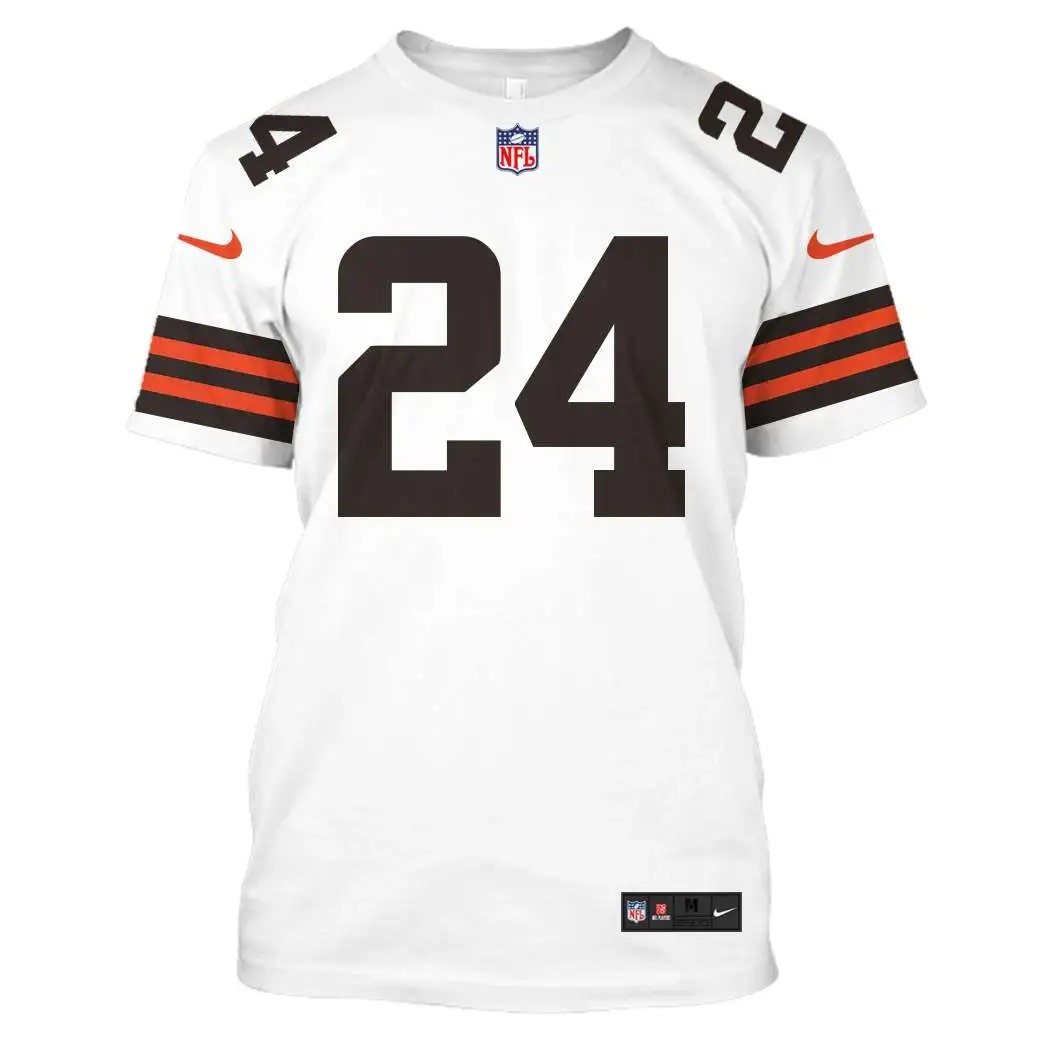 NFL Cleveland Browns Custom Name Number 3D Full Print Shirt 5
