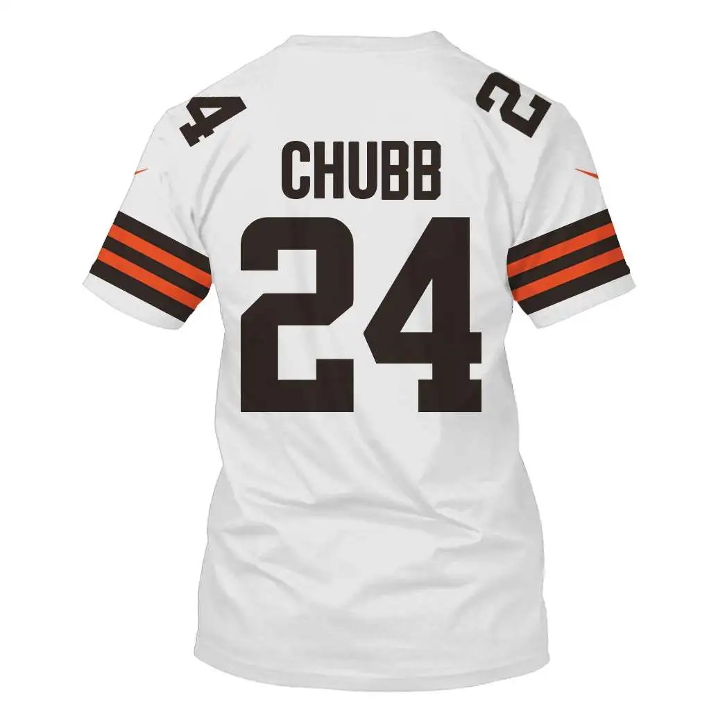 NFL Cleveland Browns Custom Name Number 3D Full Print Shirt 6