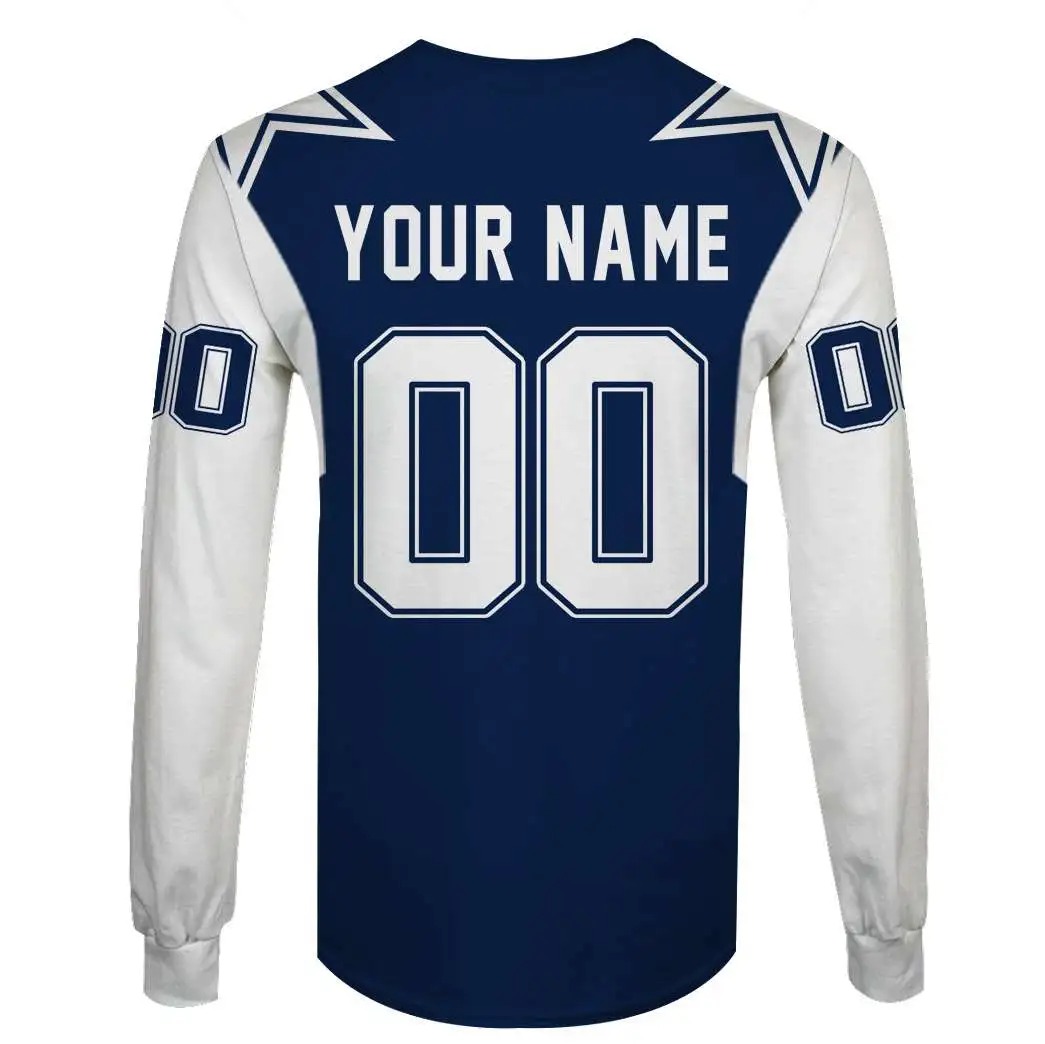 NFL Dallas Cowboys Custom Name Number 3D Full Print Shirt 5