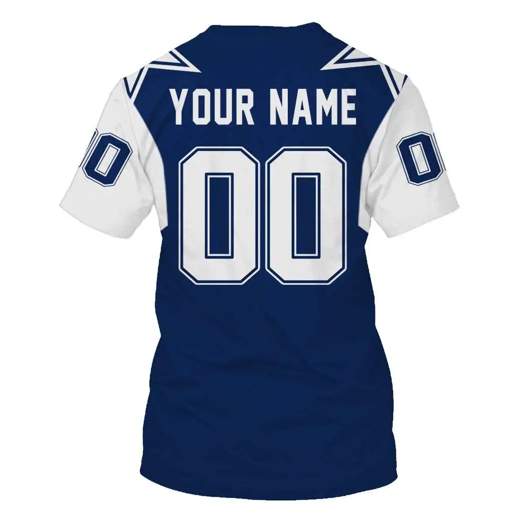 NFL Dallas Cowboys Custom Name Number 3D Full Print Shirt 6