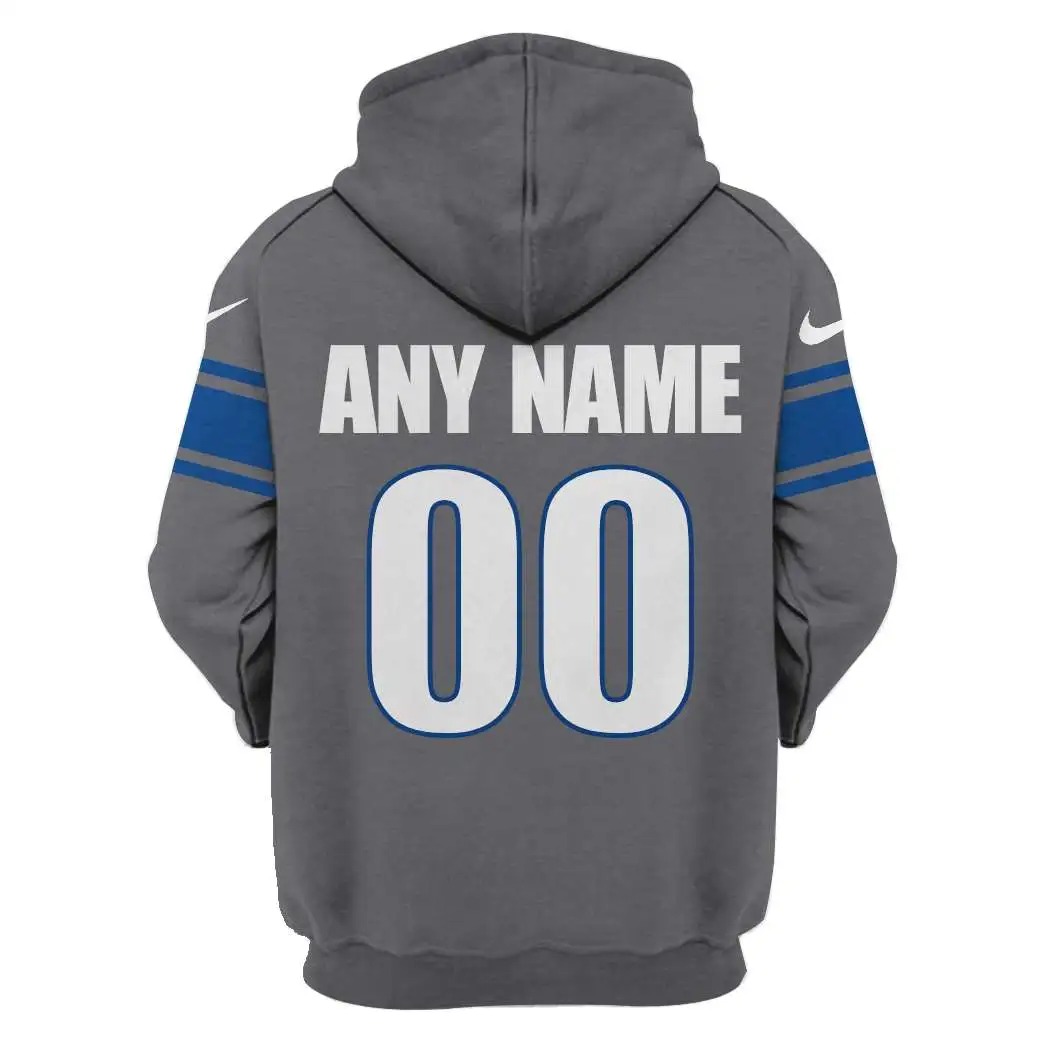 NFL Detroit Lions Custom Name Number 3D Full Print Shirt 2