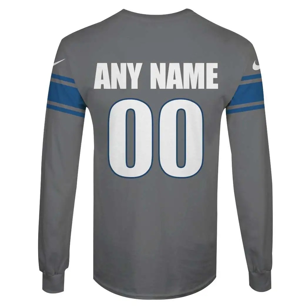 NFL Detroit Lions Custom Name Number 3D Full Print Shirt 6
