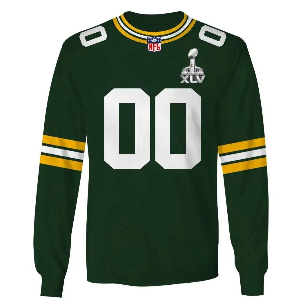 NFL Green Bay Packers Custom Name Number 3D Full Print Shirt 3