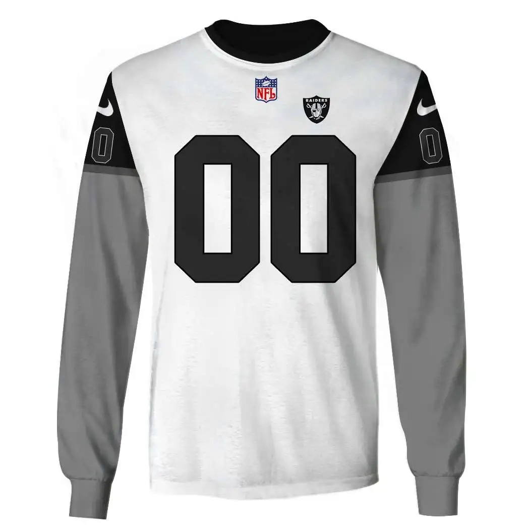 NFL Las Vegas Raiders Custom Name Number 3D Full Print Shirt 3