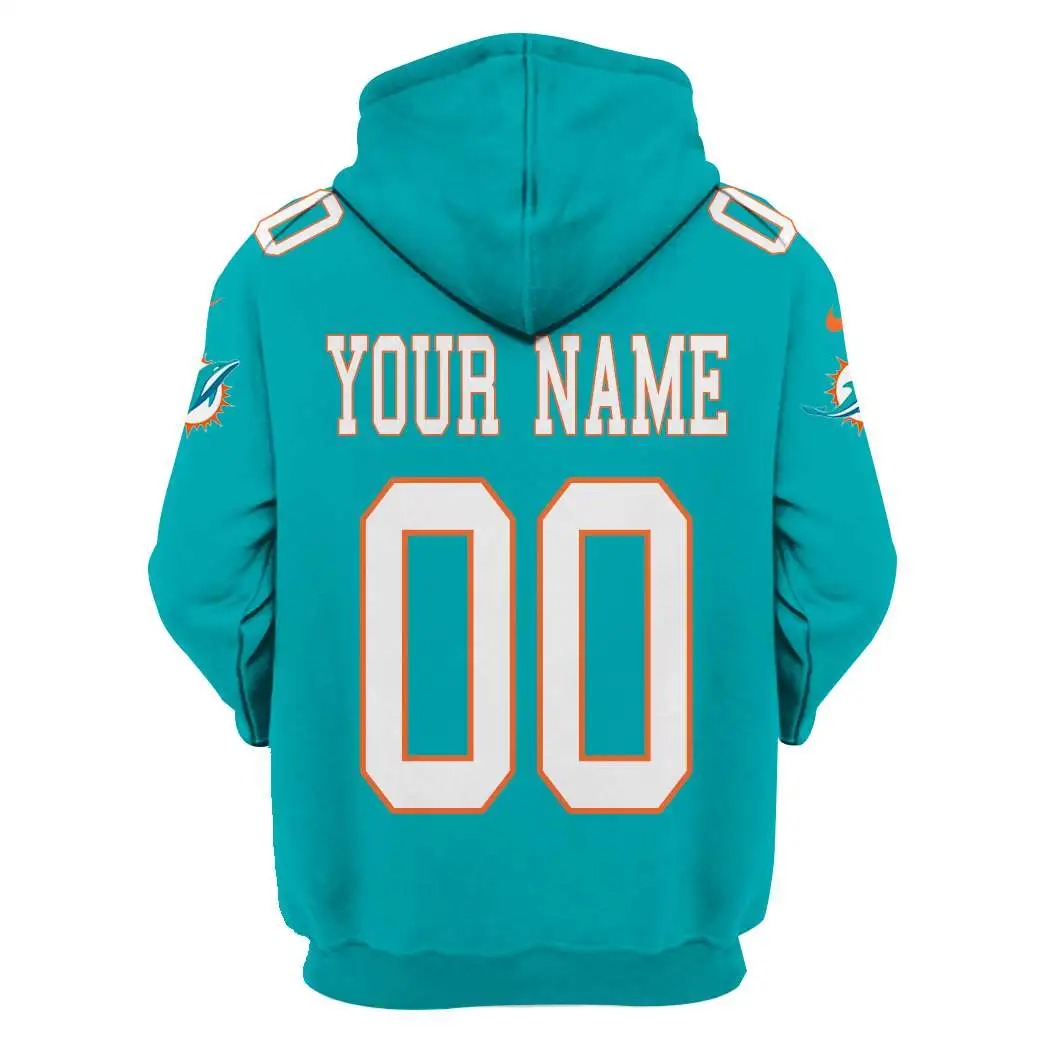 NFL Miami Dolphins Custom Name Number 3D Full Print Shirt 1