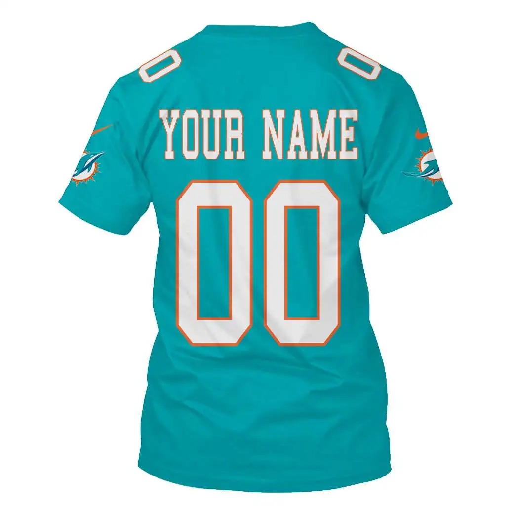 NFL Miami Dolphins Custom Name Number 3D Full Print Shirt 5