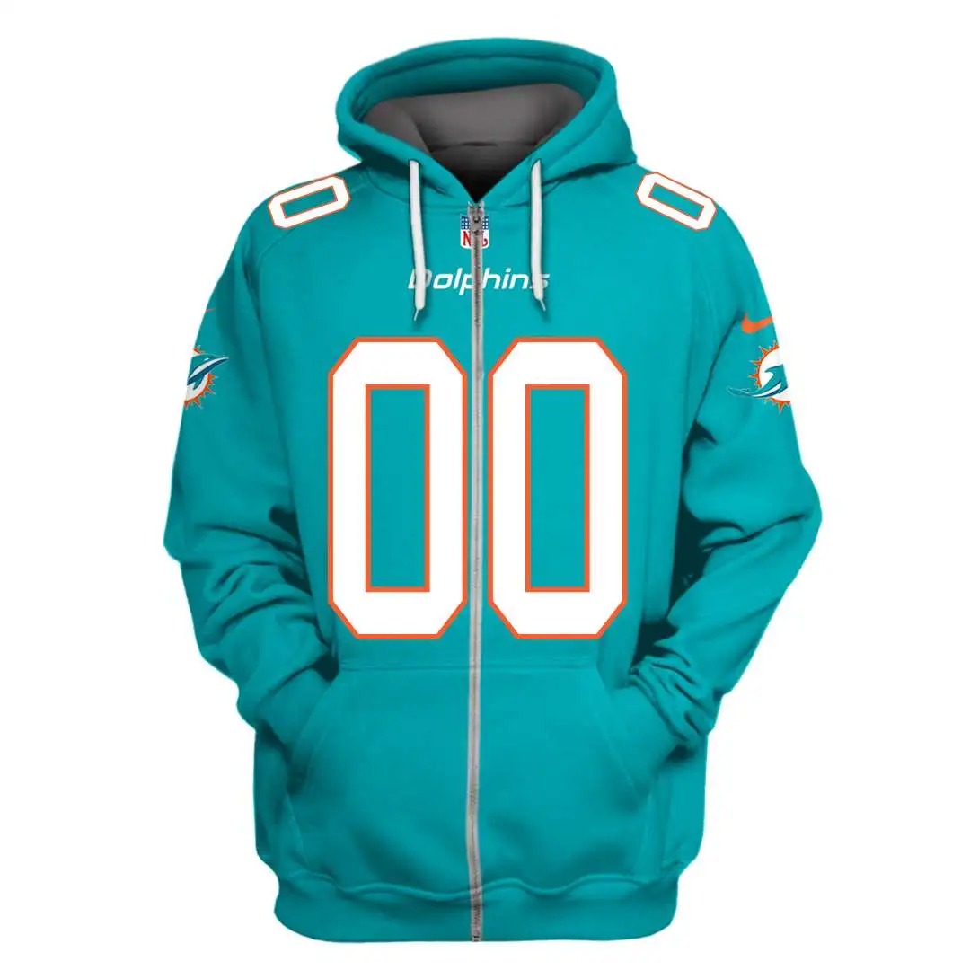 NFL Miami Dolphins Custom Name Number 3D Full Print Shirt