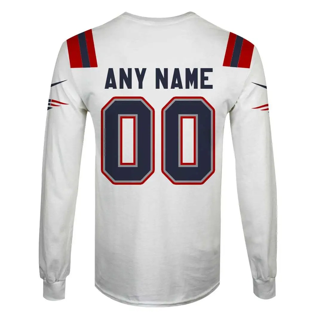 NFL New England Patriots Custom Name Number 3D Full Print Shirt 4