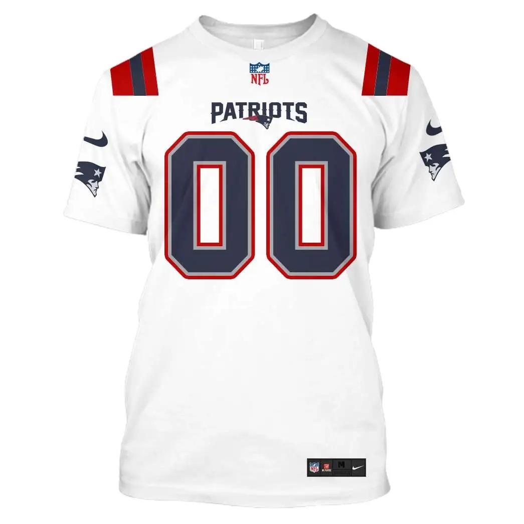 NFL New England Patriots Custom Name Number 3D Full Print Shirt 5