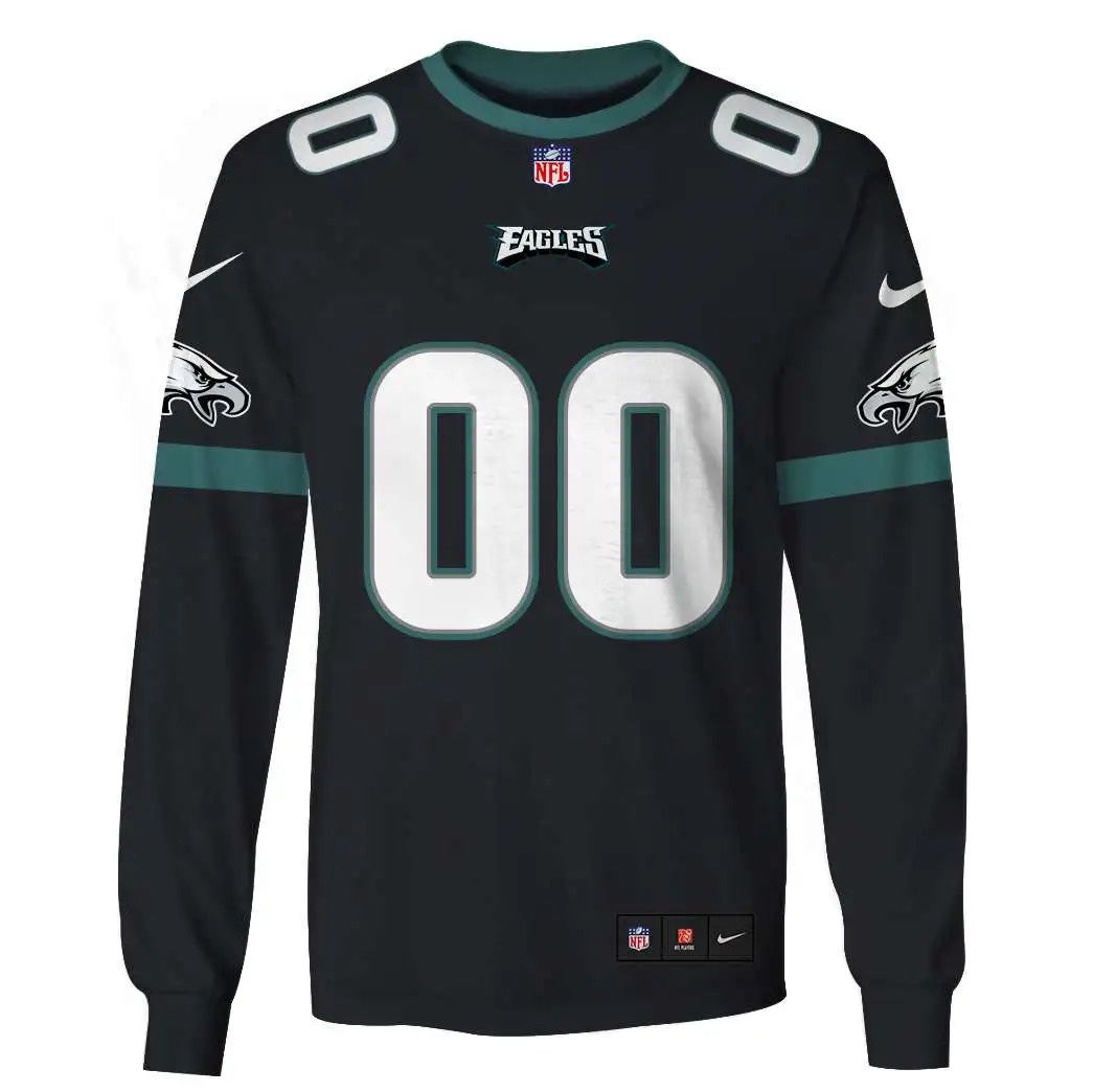 NFL Philadelphia Eagles Custom Name Number 3D Full Print Shirt 3