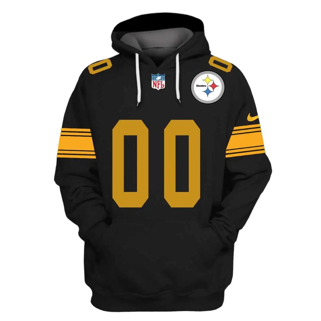 NFL Pittsburgh Steelers Custom Name Number 3D Full Print Shirt 1