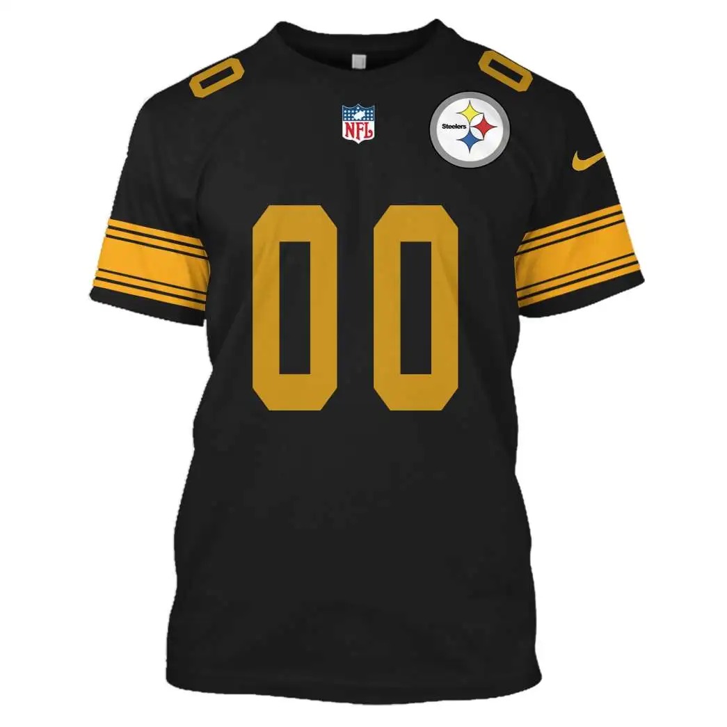 NFL Pittsburgh Steelers Custom Name Number 3D Full Print Shirt 3