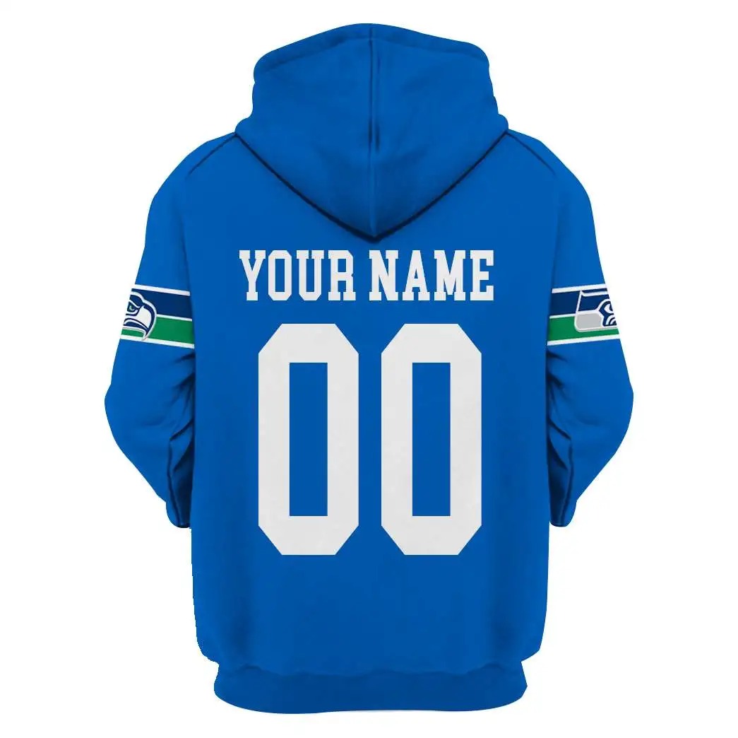 NFL Seattle Seahawks Custom Name Number 3D Full Print Shirt 2