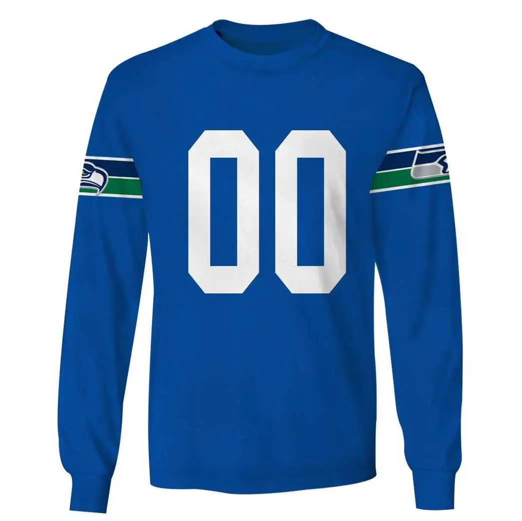 NFL Seattle Seahawks Custom Name Number 3D Full Print Shirt 3