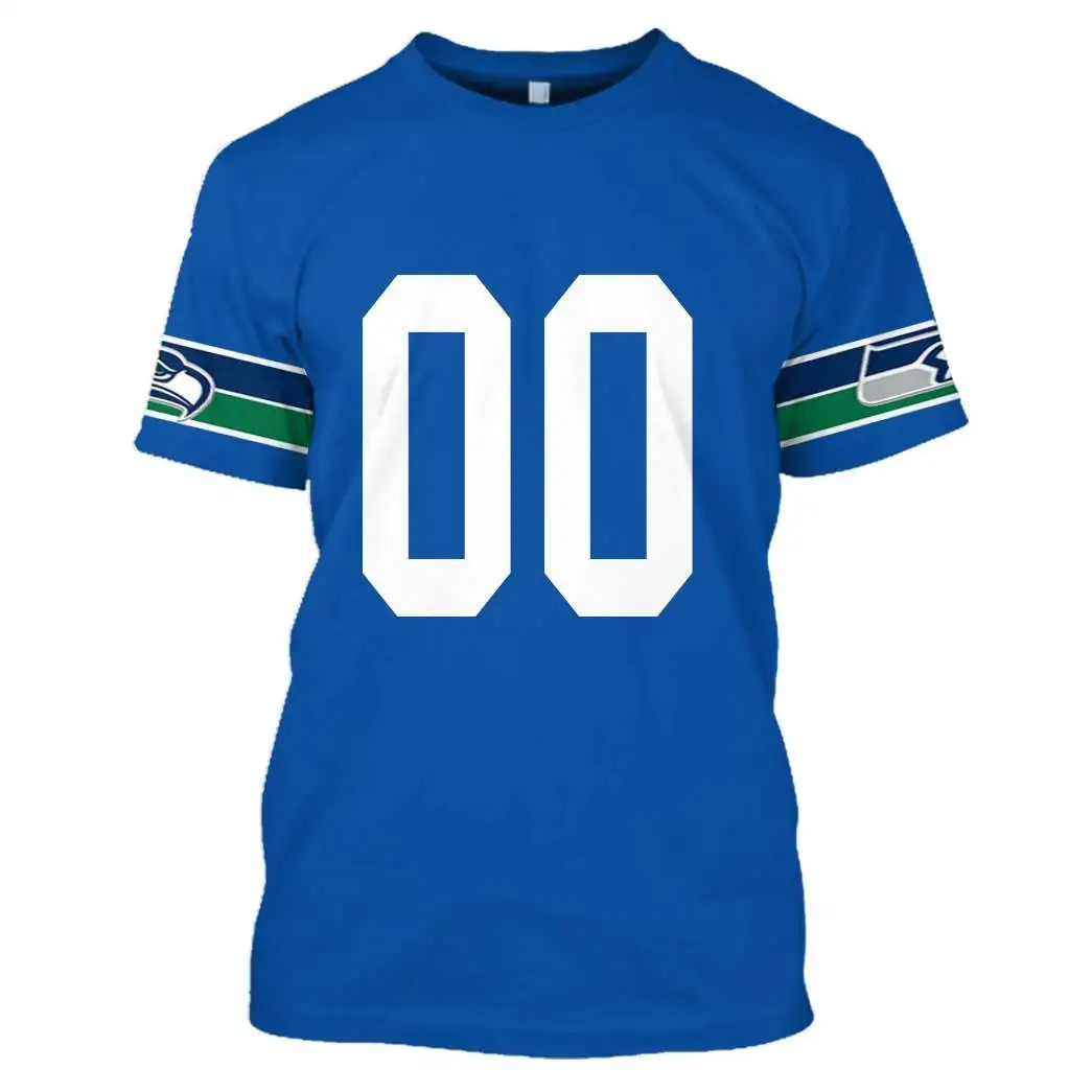 NFL Seattle Seahawks Custom Name Number 3D Full Print Shirt 5