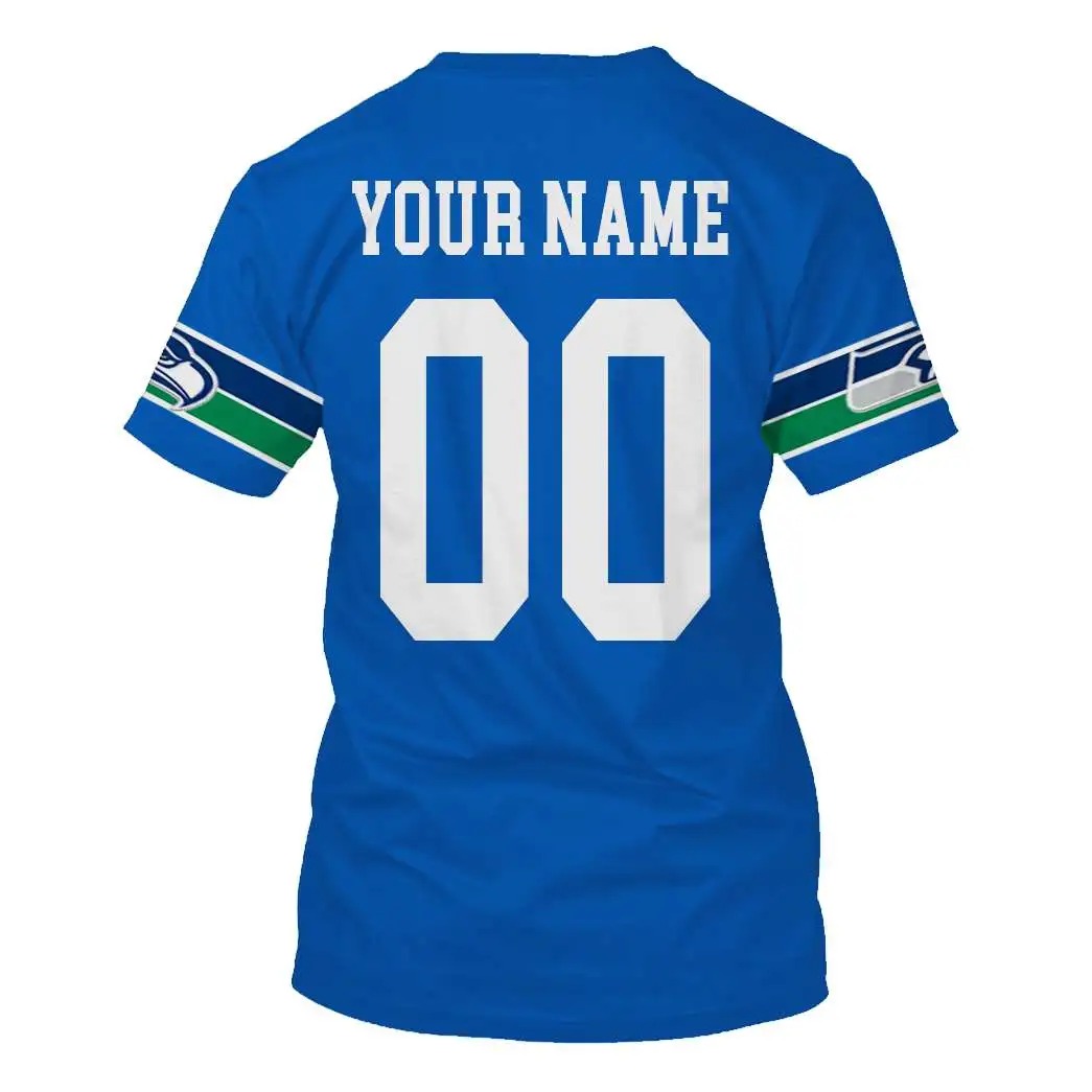 NFL Seattle Seahawks Custom Name Number 3D Full Print Shirt 6