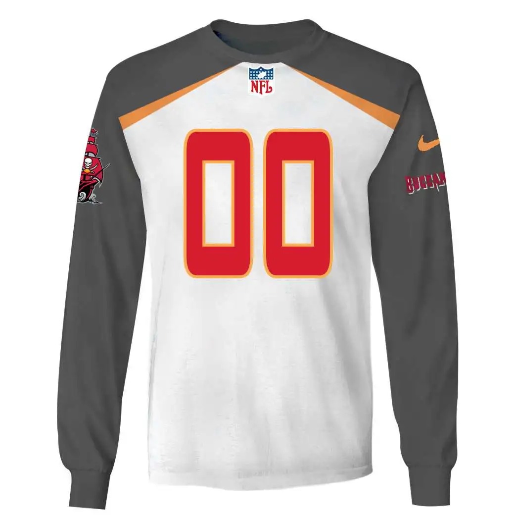 NFL Tampa Bay Buccaneers Custom Name Number 3D Full Print Shirt 3