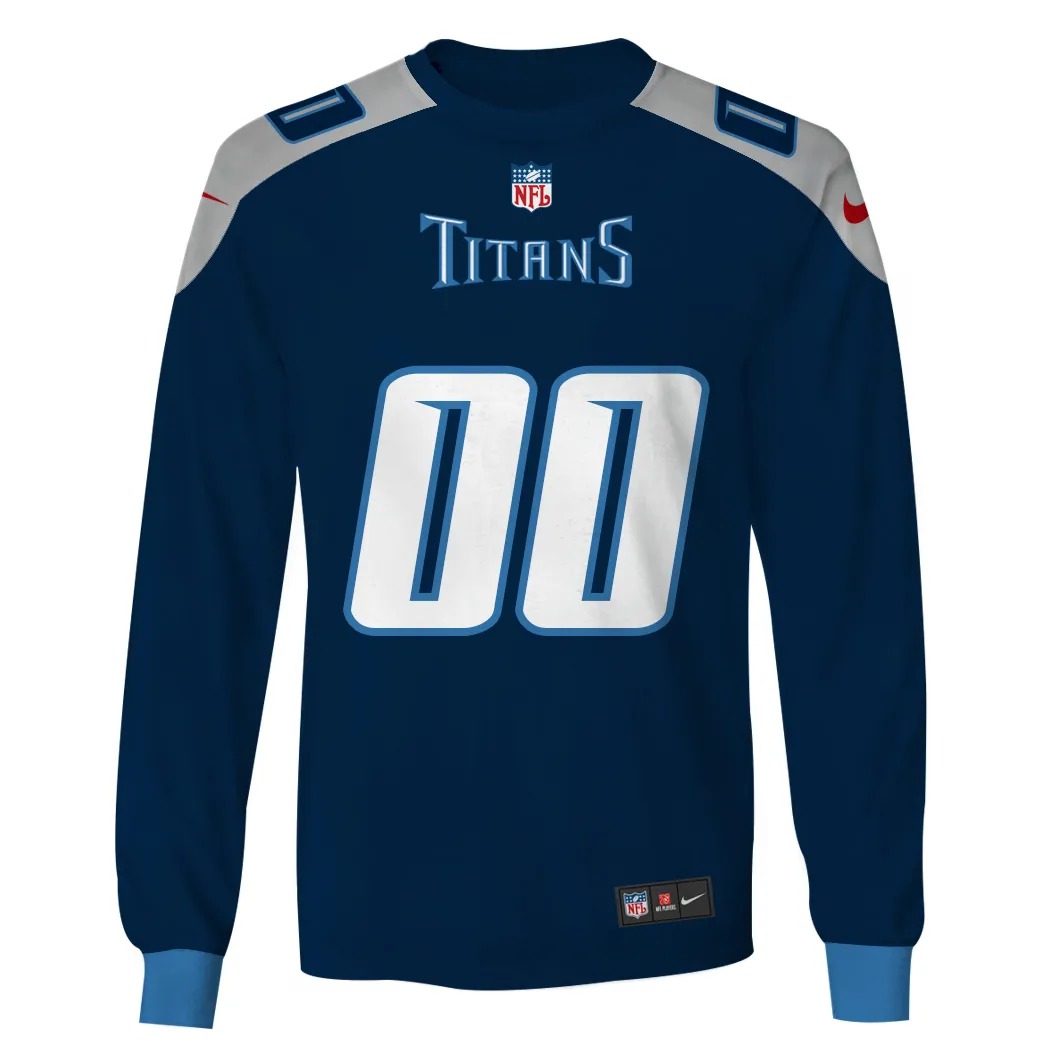 NFL Tennessee Titans Personalized Name With Number 3D Full Print Shirt 3