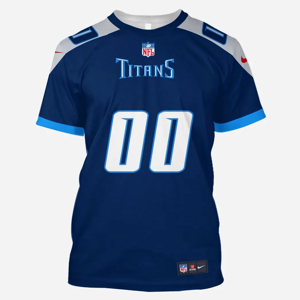 NFL Tennessee Titans Personalized Name With Number 3D Full Print Shirt 5