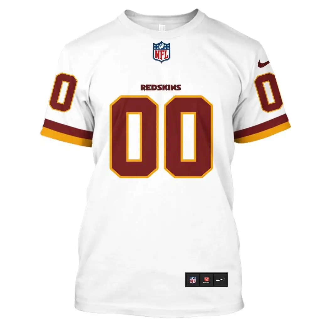NFL Washington Football Team Custom Name Number 3D Full Print Shirt 5