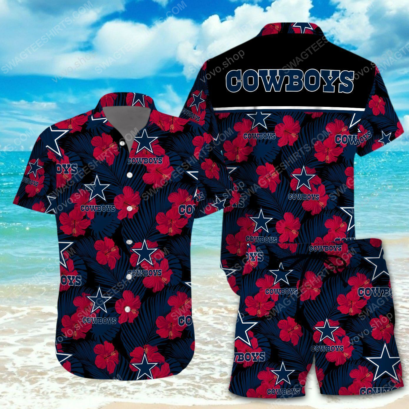 National football league dallas cowboys printing hawaiian shirt