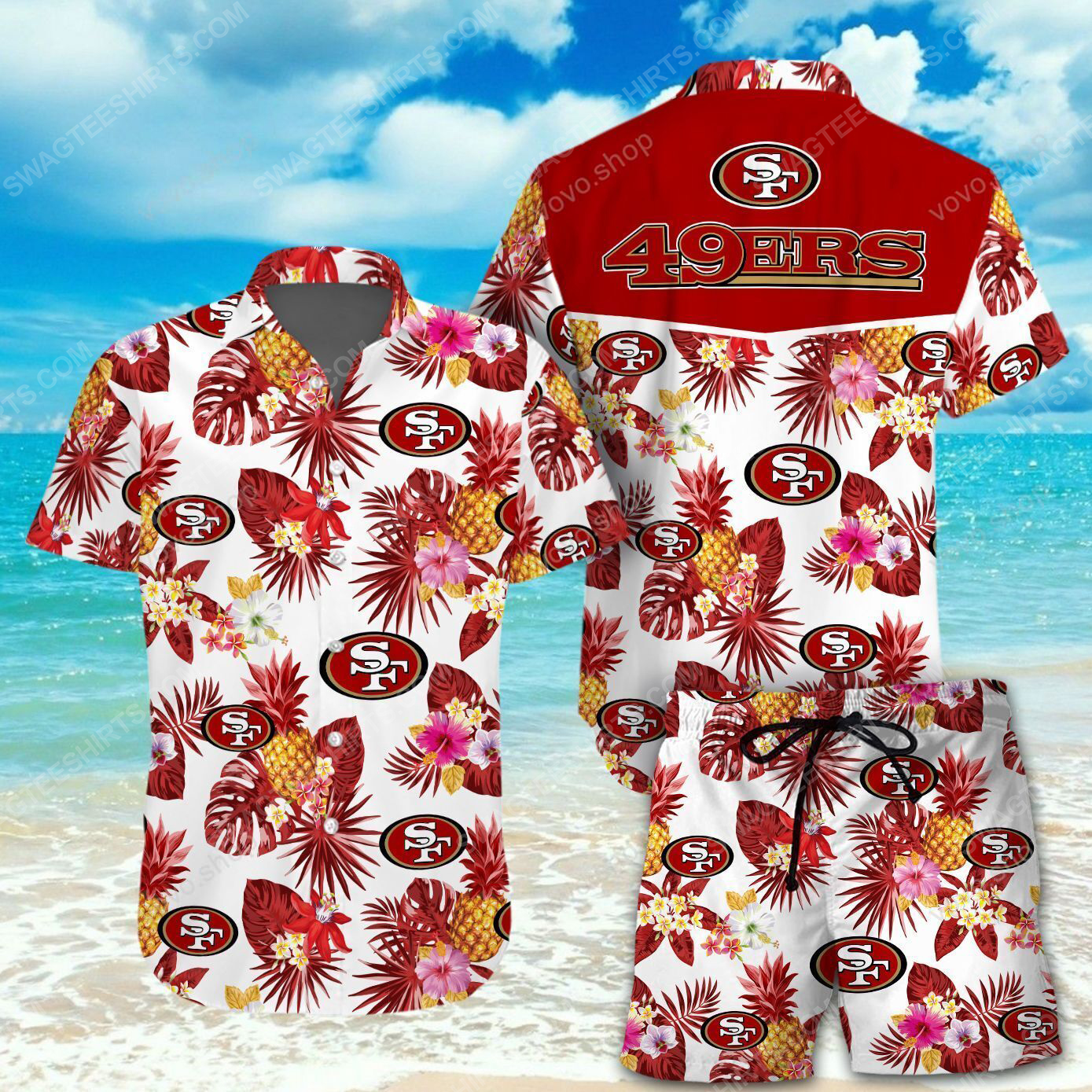 [special edition] National football league san francisco 49ers printing hawaiian shirt – maria