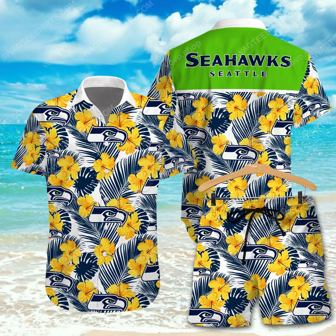 National football league seattle seahawks printing hawaiian shirt