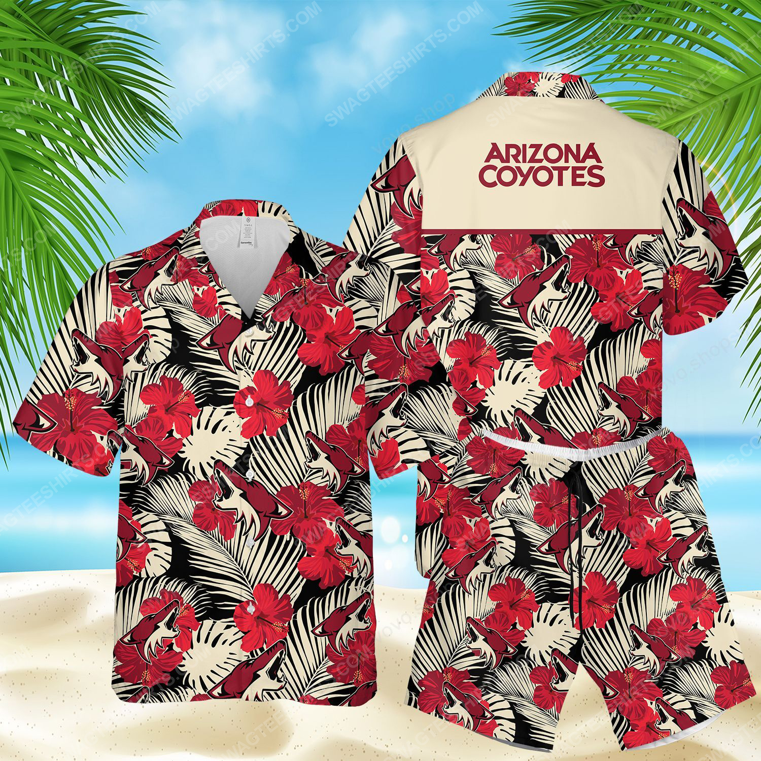 [special edition] National hockey league arizona coyotes printing hawaiian shirt – maria