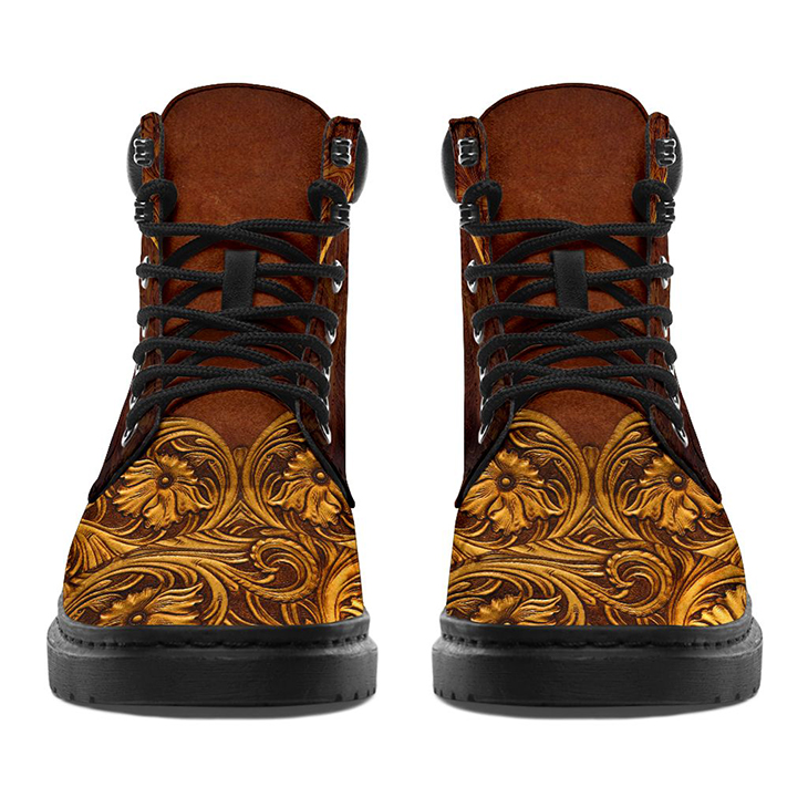 Native Printed Leather Boots2