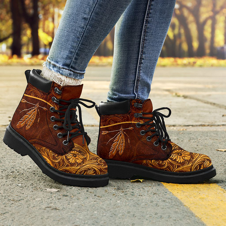 Native Printed Leather Boots3
