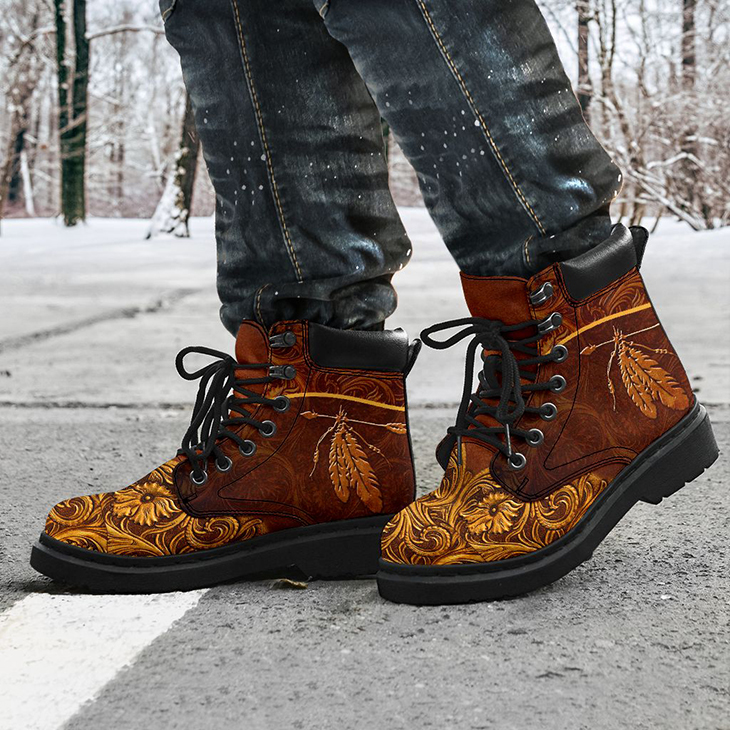 Native Printed Leather Boots4