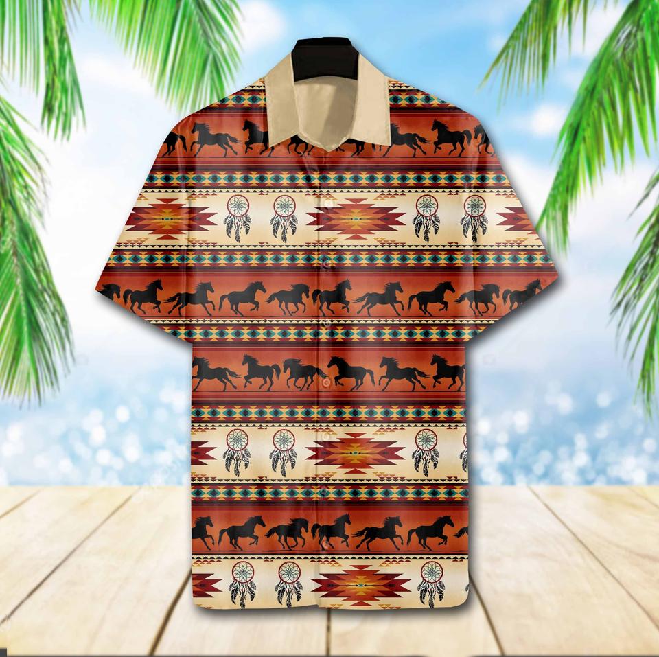 Native horse hawaiian shirt