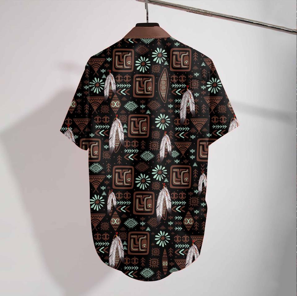 Native pattern hawaiian shirt2