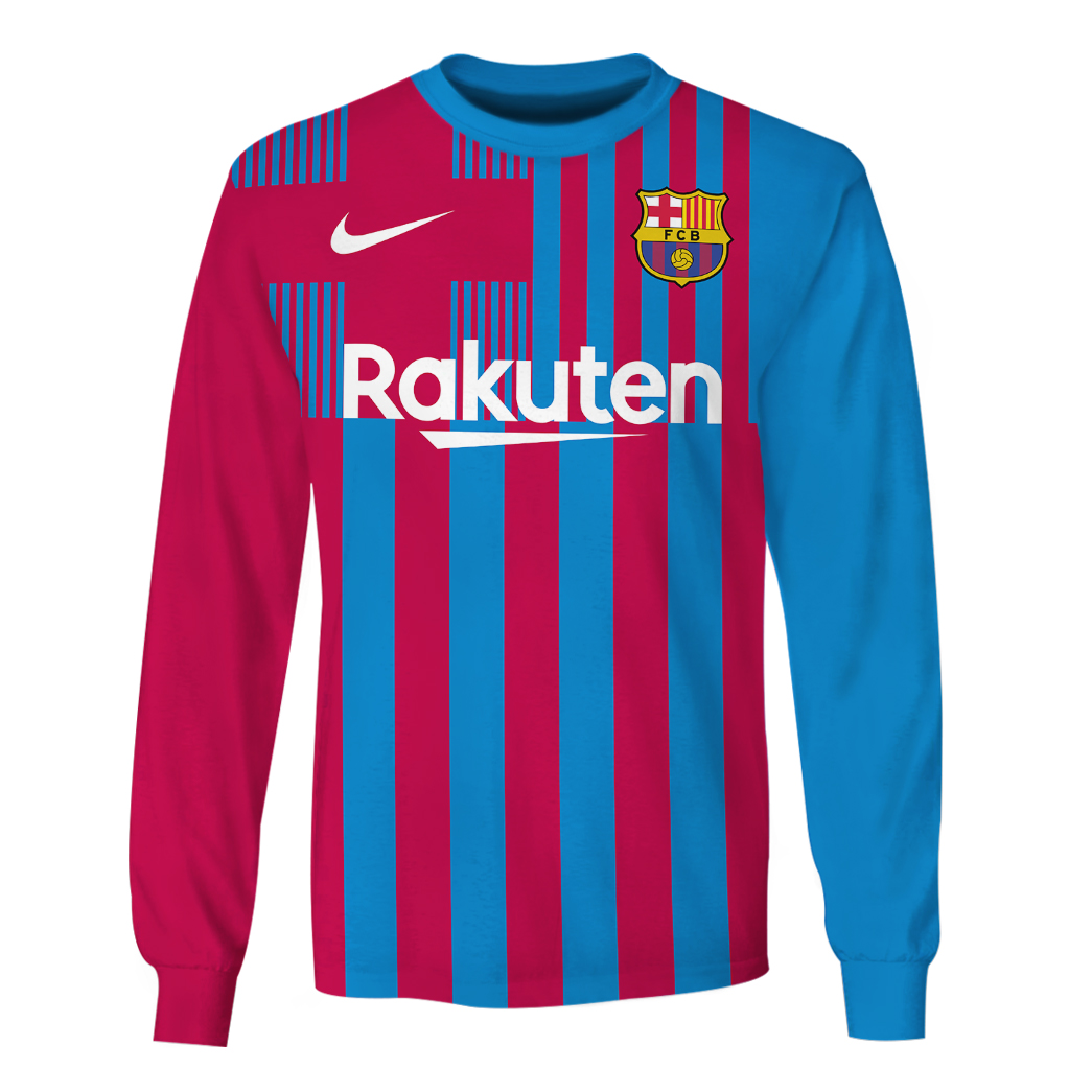 Nike FC Barcelona Rakuten Messi 3d hoodie and shirt 2