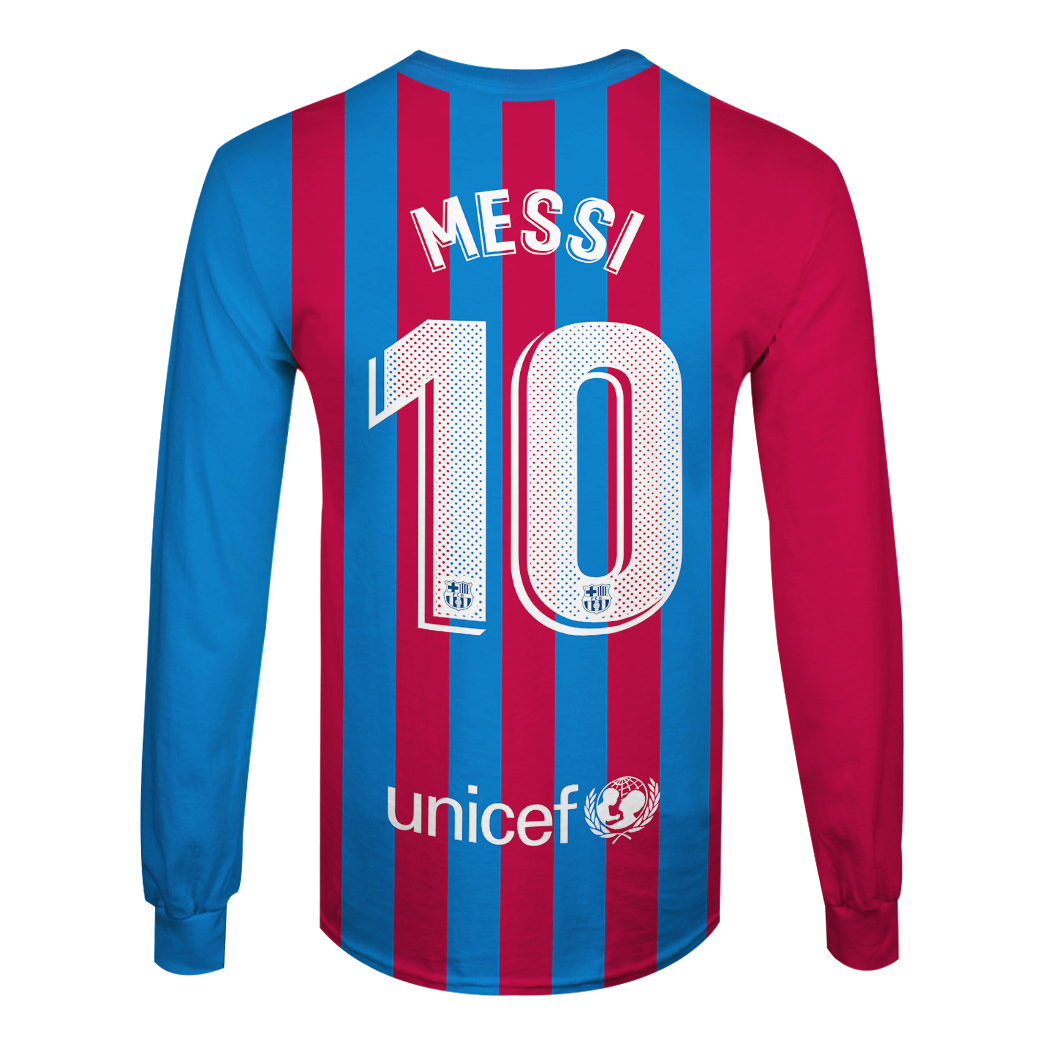 Nike FC Barcelona Rakuten Messi 3d hoodie and shirt 3