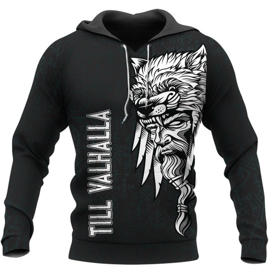 Odin raven -till valhalla viking 3d all over print hoodie – LIMITED EDITION