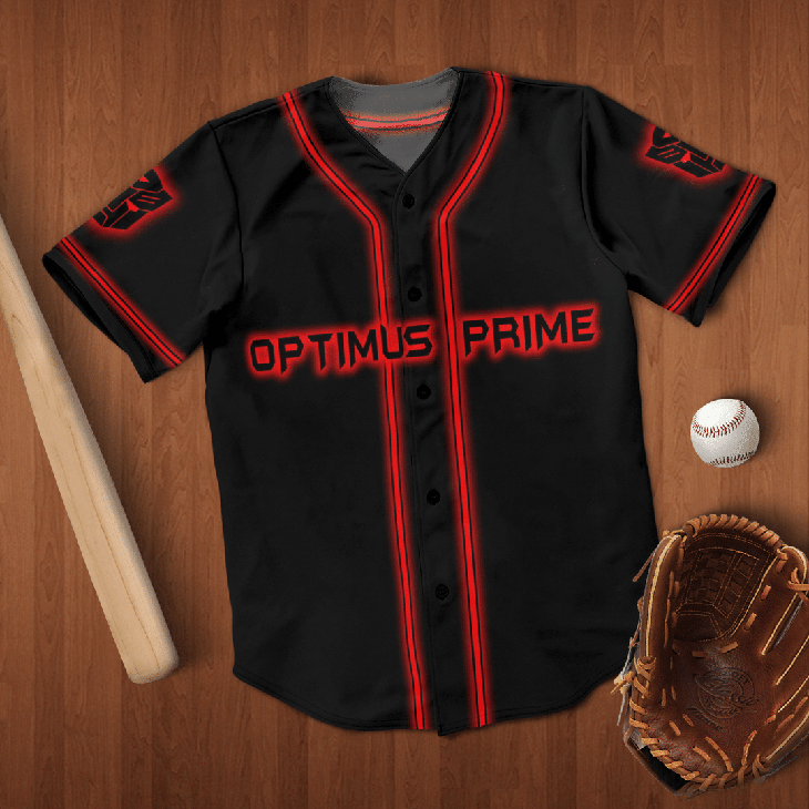Optimus Prime Transformer Baseball Jersey Shirt3