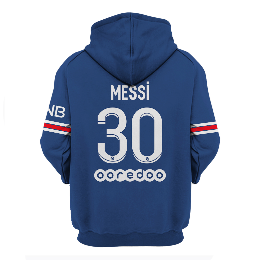 PSG Messi 3d hoodie and shirt3