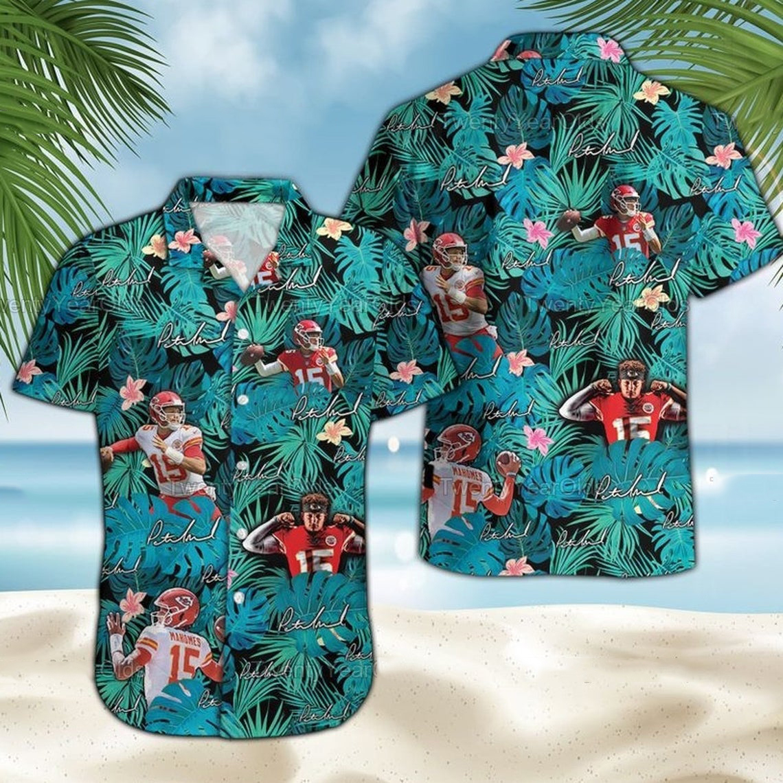 Patrick Mahomes NFL tropical hawaiian shirt
