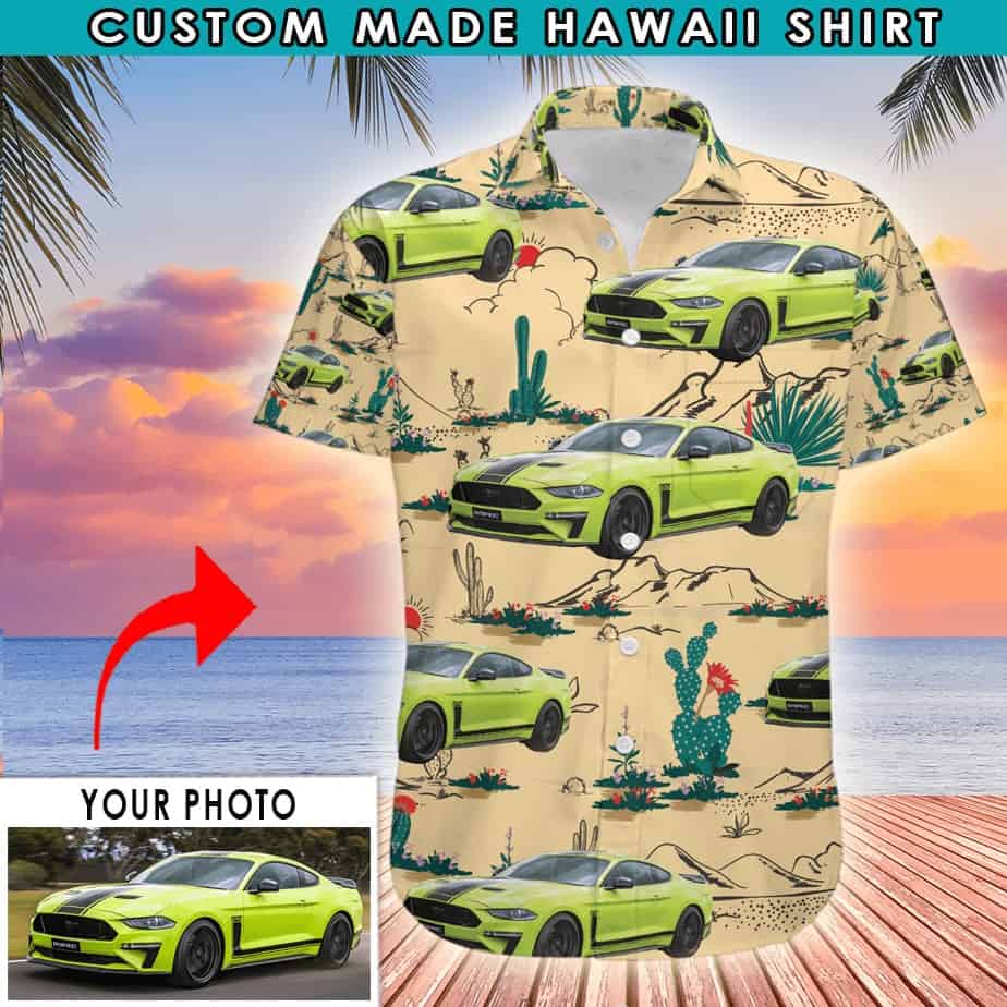 Personalized car photo hawaiian shirt - Picture 1